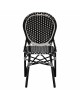 ΚΑΡΕΚΛΑ ΑΛΟΥΜΙΝΙΟΥ BAMBOO LOOK ΜΕ WICKER ΜΑΥΡΟ ΛΕΥΚΟ HM5792.02 46x60x96 εκ.