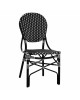 ΚΑΡΕΚΛΑ ΑΛΟΥΜΙΝΙΟΥ BAMBOO LOOK ΜΕ WICKER ΜΑΥΡΟ ΛΕΥΚΟ HM5792.02 46x60x96 εκ.