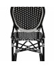 ΚΑΡΕΚΛΑ ΑΛΟΥΜΙΝΙΟΥ BAMBOO LOOK ΜΕ WICKER ΜΑΥΡΟ ΛΕΥΚΟ HM5792.02 46x60x96 εκ.