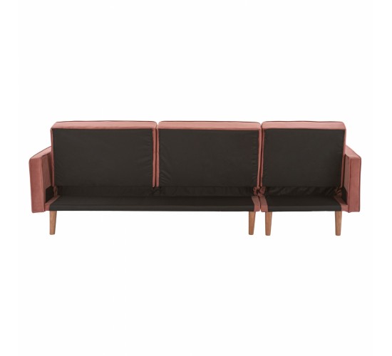 ΚΑΝΑΠΕΣ ΚΡΕΒΑΤΙ ΓΩΝΙΑ ΑΝΑΣΤΡΕΨΙΜΗ TALIA HM3153.02 ΒΕΛΟΥΔΟ ΣΑΠΙΟ ΜΗΛΟ 267x153x85 εκ