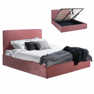 ΚΡΕΒΑΤΙ ALLIE HM584.12 160Χ200 ΜΕ ΑΠΟΘΗΚΕΥΤΙΚΟ ΧΩΡΟ ΣΑΠΙΟ ΜΗΛΟ Υπέρδιπλο