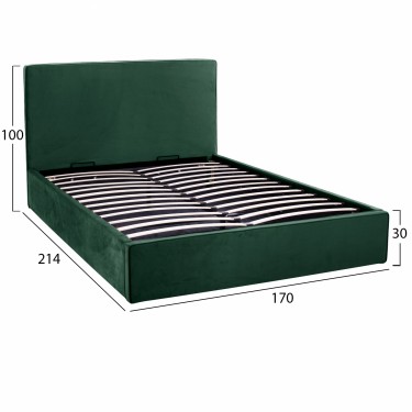 ΚΡΕΒΑΤΙ ALLIE HM584.13 160Χ200 ΜΕ ΑΠΟΘΗΚΕΥΤΙΚΟ ΧΩΡΟ ΚΥΠΑΡΙΣΣΙ Υπέρδιπλο