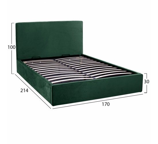ΚΡΕΒΑΤΙ ALLIE HM584.13 160Χ200 ΜΕ ΑΠΟΘΗΚΕΥΤΙΚΟ ΧΩΡΟ ΚΥΠΑΡΙΣΣΙ Υπέρδιπλο