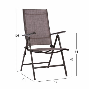 ΣΕΤ ΤΡΑΠΕΖΑΡΙΑ 7ΤΜΧ ΤΡΑΠΕΖΙ BRUNO 150Χ90 & ΠΟΛΥΘΡΟΝΕΣ 7ΘΕΣΕΩΝ ΚΑΦΕ HM11489 6 θέσεων