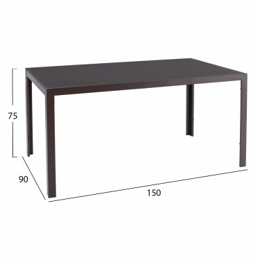 ΣΕΤ ΤΡΑΠΕΖΑΡΙΑΣ 7 ΤΜΧ ΤΡΑΠΕΖΙ ΚΑΦΕ 150X90 ΚΑΙ ΠΟΛΥΘΡΟΝΑ ΠΤΥΣ/ΝΗ ΚΑΦΕ HM11531.02 6 θέσεων