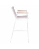 ΣΚΑΜΠΟ ΜΠΑΡ ΑΛΟΥΜΙΝΙΟΥ ΛΕΥΚΟ ΜΕ POLYWOOD 52 x 58 x 108 εκ. HM5790.01