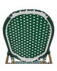 ΚΑΡΕΚΛΑ ΑΛΟΥΜΙΝΙΟΥ BAMBOO LOOK ΜΕ WICKER ΠΡΑΣΙΝΟ ΛΕΥΚΟ HM5792.01 47x55x98 εκ.