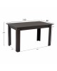 ΤΡΑΠΕΖΙ ΚΟΥΖΙΝΑΣ KELVIN 140x80x77Υεκ. WENGE HM2429.02