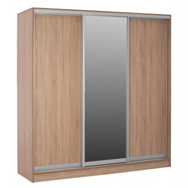 ΝΤΟΥΛΑΠΑ 3ΦΥΛΛΗ ΣΥΡΟΜΕΝΗ ΜΕ ΚΑΘΡΕΠΤΗ SONAMA OAK HM2435  200X60X210Υεκ 3φυλλη
