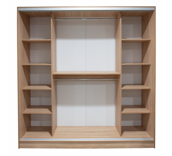 ΝΤΟΥΛΑΠΑ 3ΦΥΛΛΗ ΣΥΡΟΜΕΝΗ ΜΕ ΚΑΘΡΕΠΤΗ SONAMA OAK HM2435  200X60X210Υεκ 3φυλλη