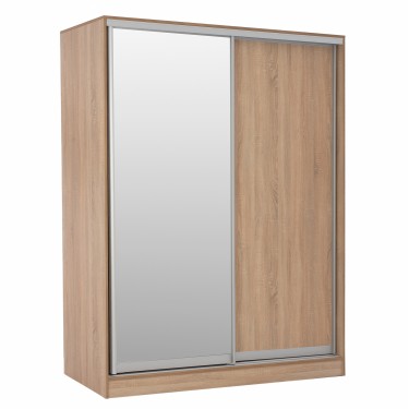 ΝΤΟΥΛΑΠΑ 2ΦΥΛΛΗ 180X60X210Υεκ. ΣΥΡΟΜΕΝΗ ΜΕ ΚΑΘΡΕΠΤΗ SONAMA OAK HM2437 2φυλλη