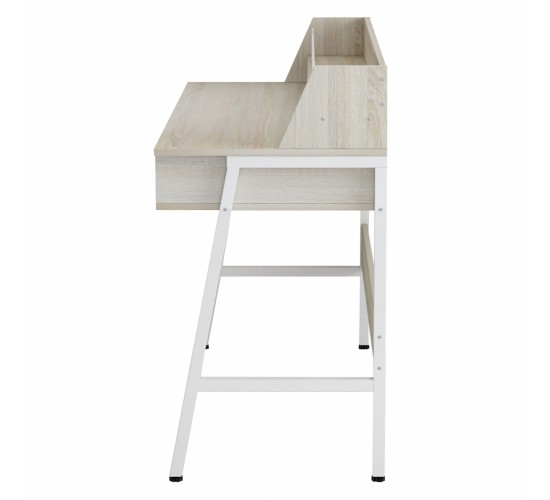 ΓΡΑΦΕΙΟ OLIVIER HM2129.01 ΜΕΛΑΜΙΝΗ ΣΕ SONAMA-ΛΕΥΚΟ-ΛΕΥΚΟΣ ΜΕΤΑΛΛΙΚΟΣ ΣΚΕΛΕΤΟΣ 104x48x89Υεκ