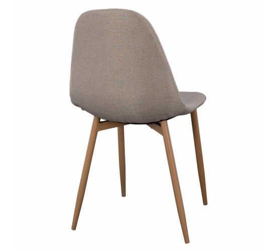 ΚΑΡΕΚΛΑ LEONARDO HM00100.07 ΥΦΑΣΜΑ ΜΠΕΖ ΚΑΙ ΜΕΤΑΛΛΙΚΑ ΠΟΔΙΑ 44x48x89Υεκ.