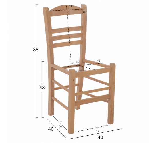ΚΑΡΕΚΛΑ ΕΠΙΛΟΧΙΑ ΑΒΑΦΗ ΣΚΕΛΕΤΟΣ HM5575.02 40x40x88 εκ.