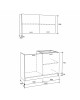 ΣΥΝΘΕΣΗ ΚΟΥΖΙΝΑΣ BLAINE ΜΕΛΑΜΙΝΗ SONAMA-ΛΕΥΚΟ HM2439 120x46-29,2εκ.