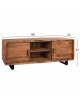ΕΠΙΠΛΟ TV HM8185.11 NICOLE ΑΠΟ ΜΑΣΙΦ ΞΥΛΟ ΑΚΑΚΙΑΣ ΦΥΣΙΚΟ 160x45x57Υεκ.