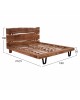 ΚΡΕΒΑΤΙ NICOLE HM8218.11 ΑΠΟ ΜΑΣΙΦ ΞΥΛΟ ΑΚΑΚΙΑΣ 212,5x180x106εκ. ΓΙΑ ΣΤΡΩΜΑ 160Χ200 Υπέρδιπλο