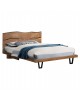 ΚΡΕΒΑΤΙ NICOLE HM8218.11 ΑΠΟ ΜΑΣΙΦ ΞΥΛΟ ΑΚΑΚΙΑΣ 212,5x180x106εκ. ΓΙΑ ΣΤΡΩΜΑ 160Χ200 Υπέρδιπλο