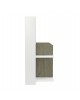ΓΡΑΦΕΙΟ ΜΕ ΒΙΒΛΙΟΘΗΚΗ ROCHELL ΜΕΛΑΜΙΝΗ OLIVE GREY ΛΕΥΚΟ 146,3x55x128,8Υεκ.HM8886.11