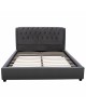 ΚΡΕΒΑΤΙ ODALYS 150X200 ΒΕΛΟΥΔΟ ΥΦΑΣΜΑ ΓΚΡΙ HM549.11 164x223x100 εκ. Διπλό