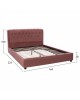 ΚΡΕΒΑΤΙ ODALYS 150X200 ΒΕΛΟΥΔΟ ΥΦΑΣΜΑ ΣΑΠΙΟ ΜΗΛΟ HM549.12 164x223x100 εκ. Διπλό