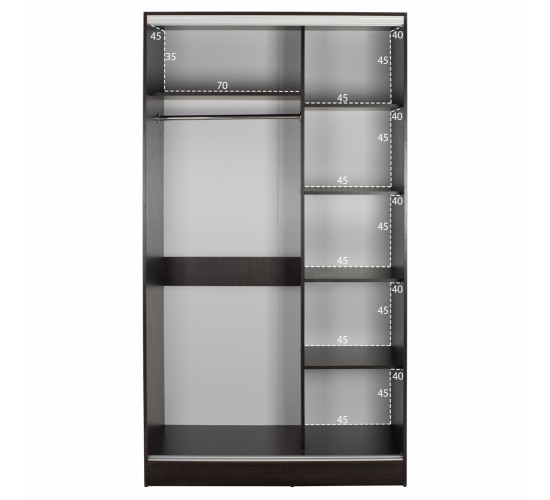 ΝΤΟΥΛΑΠΑ ΣΥΡΟΜΕΝΗ ADLER ΣΥΡΟΜΕΝΗ ΜΕΛΑΜΙΝΗΣ 120x60x220Υεκ. ΔΙΦΥΛΛΗ WENGE ΜΕ ΚΑΘΡΕΠΤΗ HM2460.02 2φυλλη