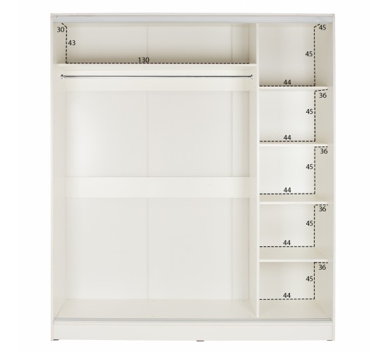ΝΤΟΥΛΑΠΑ ΣΥΡΟΜΕΝΗ ADLER ΜΕΛΑΜΙΝΗΣ 120x60x220Yεκ. ΔΙΦΥΛΛΗ ΛΕΥΚΗ ΜΕ ΚΑΘΡΕΠΤΗ HM2460.03 2φυλλη