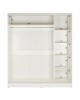 ΝΤΟΥΛΑΠΑ ΣΥΡΟΜΕΝΗ ADLER ΜΕΛΑΜΙΝΗΣ 120x60x220Yεκ. ΔΙΦΥΛΛΗ ΛΕΥΚΗ ΜΕ ΚΑΘΡΕΠΤΗ HM2460.03 2φυλλη