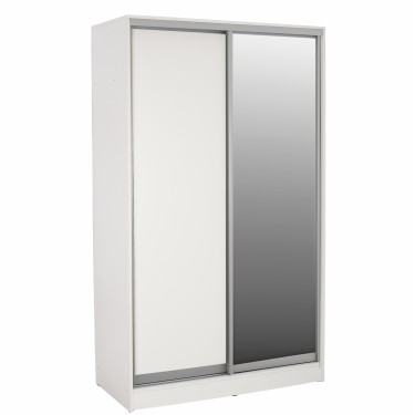 ΝΤΟΥΛΑΠΑ ΣΥΡΟΜΕΝΗ ADLER ΜΕΛΑΜΙΝΗΣ 120x60x220Yεκ. ΔΙΦΥΛΛΗ ΛΕΥΚΗ ΜΕ ΚΑΘΡΕΠΤΗ HM2460.03 2φυλλη