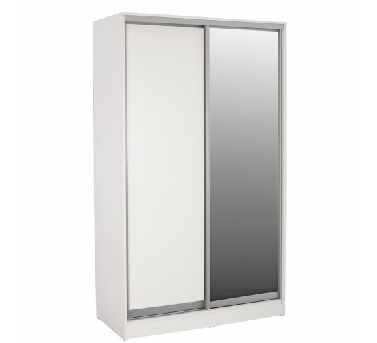 ΝΤΟΥΛΑΠΑ ΣΥΡΟΜΕΝΗ ADLER ΜΕΛΑΜΙΝΗΣ 120x60x220Yεκ. ΔΙΦΥΛΛΗ ΛΕΥΚΗ ΜΕ ΚΑΘΡΕΠΤΗ HM2460.03 2φυλλη