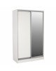 ΝΤΟΥΛΑΠΑ ΣΥΡΟΜΕΝΗ ADLER ΜΕΛΑΜΙΝΗΣ 120x60x220Yεκ. ΔΙΦΥΛΛΗ ΛΕΥΚΗ ΜΕ ΚΑΘΡΕΠΤΗ HM2460.03 2φυλλη