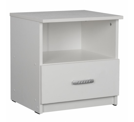 ΚΟΜΟΔΙΝΟ ADLER ΜΕΛΑΜΙΝΗΣ ΛΕΥΚΟ HM2431.03 45x40x48 εκ.