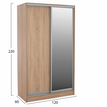 ΝΤΟΥΛΑΠΑ ΣΥΡΟΜΕΝΗ ADLER ΜΕΛΑΜΙΝΗΣ 120x60x220Yεκ. ΔΙΦΥΛΛΗ SONAMA ΜΕ ΚΑΘΡΕΠΤΗ HM2460.01 2φυλλη