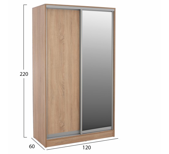ΝΤΟΥΛΑΠΑ ΣΥΡΟΜΕΝΗ ADLER ΜΕΛΑΜΙΝΗΣ 120x60x220Yεκ. ΔΙΦΥΛΛΗ SONAMA ΜΕ ΚΑΘΡΕΠΤΗ HM2460.01 2φυλλη