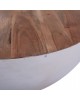 ΔΙΑΚΟΣΜΗΤΙΚΟ ΤΡΑΠΕΖΙ ΣΑΛΟΝΙΟΥ BOWL Φ90X40Yεκ. ΛΕΥΚΟ ΜΕ ΞΥΛΟ ΑΚΑΚΙΑΣ HM8717.03