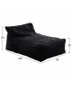 ΠΟΥΦ ZAFER HM5772.12 ΜΕ TEXTILINE ΜΑΥΡΟ ΚΑΙ ΛΕΥΚΟ ΡΕΛΙ 88x128x40-60Υ εκ.