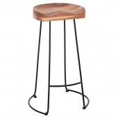 ΣΚΑΜΠΟ BAR ELEANOR HM8363.11 ΜΑΣΙΦ ΞΥΛΟ ΑΚΑΚΙΑΣ-ΜΕΤΑΛΛΟ 50x43x78Υεκ.