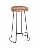 ΣΚΑΜΠΟ BAR ELEANOR HM8363.11 ΜΑΣΙΦ ΞΥΛΟ ΑΚΑΚΙΑΣ-ΜΕΤΑΛΛΟ 50x43x78Υεκ.