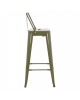 ΣΚΑΜΠΟ BAR ΜΕΤΑΛΛΙΚΟ MELITA ME ΠΛΑΤΗ ΣΕ DARK OLIVE GREEN HM8643.03 43Χ43Χ100εκ.