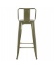 ΣΚΑΜΠΟ BAR ΜΕΤΑΛΛΙΚΟ MELITA ME ΠΛΑΤΗ ΣΕ DARK OLIVE GREEN HM8643.03 43Χ43Χ100εκ.