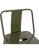 ΣΚΑΜΠΟ BAR ΜΕΤΑΛΛΙΚΟ MELITA ME ΠΛΑΤΗ ΣΕ DARK OLIVE GREEN HM8643.03 43Χ43Χ100εκ.