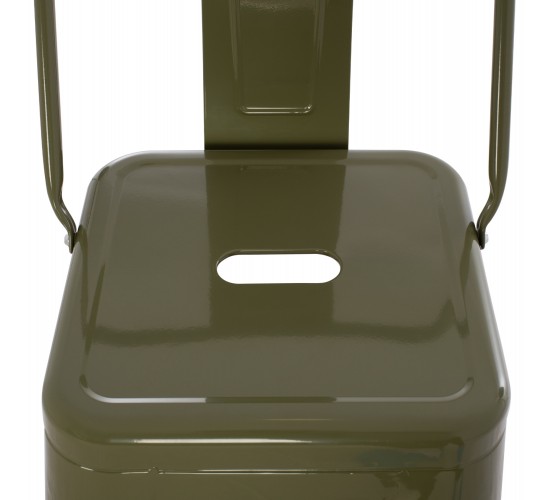 ΣΚΑΜΠΟ BAR ΜΕΤΑΛΛΙΚΟ MELITA ME ΠΛΑΤΗ ΣΕ DARK OLIVE GREEN HM8643.03 43Χ43Χ100εκ.