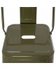 ΣΚΑΜΠΟ BAR ΜΕΤΑΛΛΙΚΟ MELITA ME ΠΛΑΤΗ ΣΕ DARK OLIVE GREEN HM8643.03 43Χ43Χ100εκ.