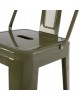 ΣΚΑΜΠΟ BAR ΜΕΤΑΛΛΙΚΟ MELITA ME ΠΛΑΤΗ ΣΕ DARK OLIVE GREEN HM8643.03 43Χ43Χ100εκ.