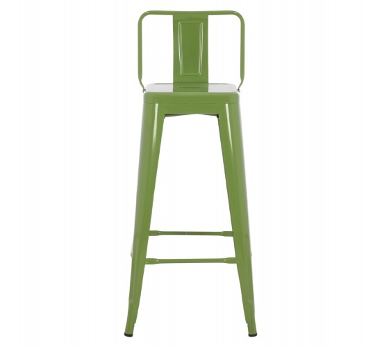 ΣΚΑΜΠΟ BAR ΜΕΤΑΛΛΙΚΟ MELITA ME ΠΛΑΤΗ ΣΕ LIGHT OLIVE GREEN HM8643.13 43Χ43Χ100Yεκ.