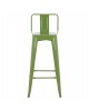 ΣΚΑΜΠΟ BAR ΜΕΤΑΛΛΙΚΟ MELITA ME ΠΛΑΤΗ ΣΕ LIGHT OLIVE GREEN HM8643.13 43Χ43Χ100Yεκ.