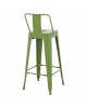 ΣΚΑΜΠΟ BAR ΜΕΤΑΛΛΙΚΟ MELITA ME ΠΛΑΤΗ ΣΕ LIGHT OLIVE GREEN HM8643.13 43Χ43Χ100Yεκ.