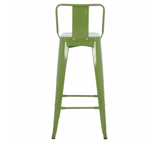 ΣΚΑΜΠΟ BAR ΜΕΤΑΛΛΙΚΟ MELITA ME ΠΛΑΤΗ ΣΕ LIGHT OLIVE GREEN HM8643.13 43Χ43Χ100Yεκ.