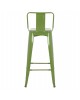 ΣΚΑΜΠΟ BAR ΜΕΤΑΛΛΙΚΟ MELITA ME ΠΛΑΤΗ ΣΕ LIGHT OLIVE GREEN HM8643.13 43Χ43Χ100Yεκ.