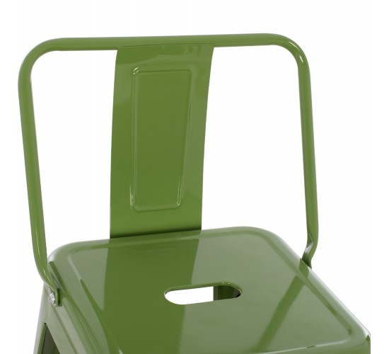 ΣΚΑΜΠΟ BAR ΜΕΤΑΛΛΙΚΟ MELITA ME ΠΛΑΤΗ ΣΕ LIGHT OLIVE GREEN HM8643.13 43Χ43Χ100Yεκ.
